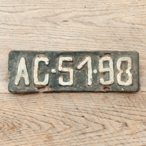 Vintage Monochrome Number Plates