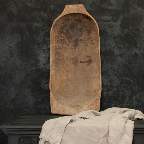 Wooden Antique Large Dough Bowl