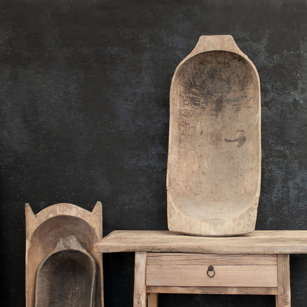 Wooden Antique Large Dough Bowl