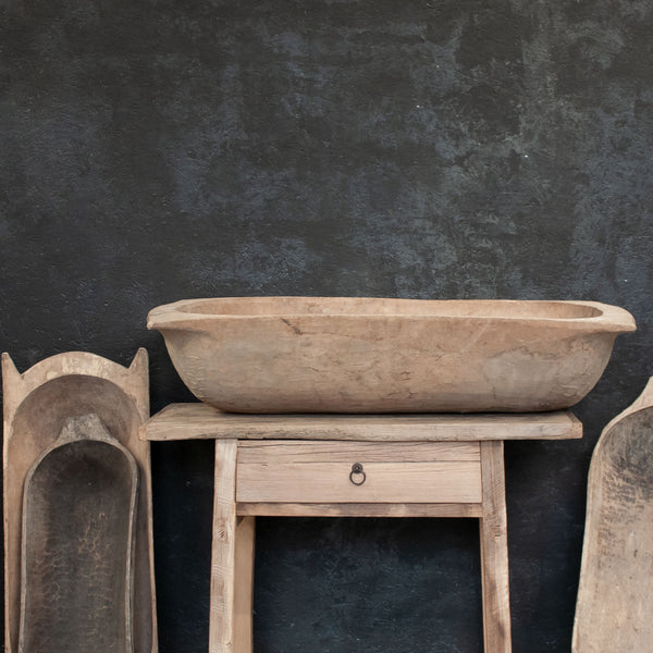 Wooden Antique Large Dough Bowl