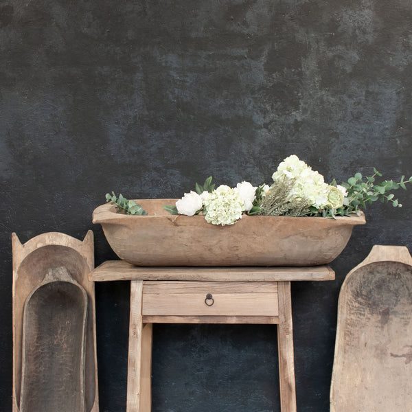 Wooden Antique Large Dough Bowl