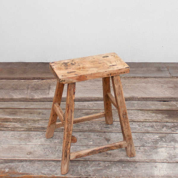Vintage Rustic Wooden Stool