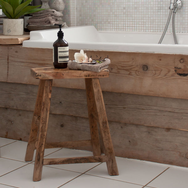 Vintage Rustic Wooden Stool