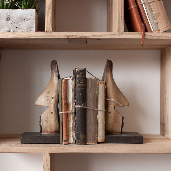 Vintage Wooden Shoe Bookends