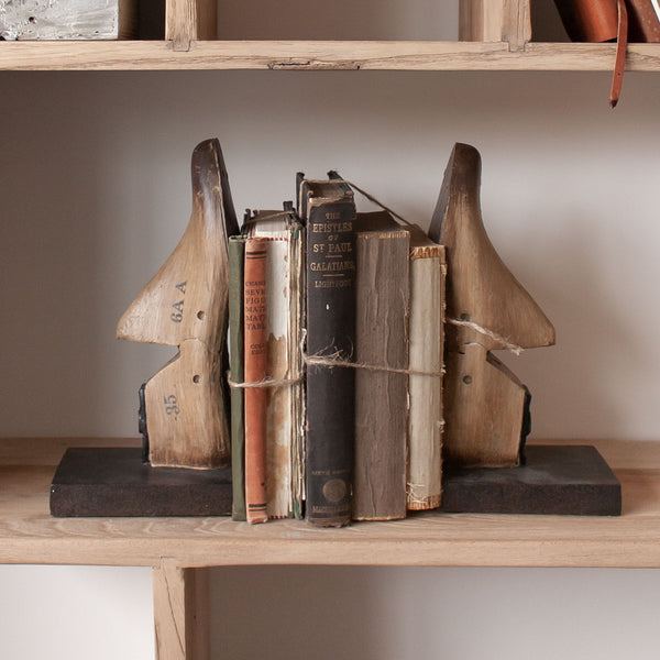 Vintage Wooden Shoe Bookends