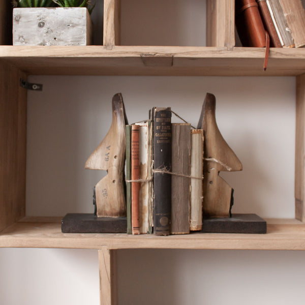 Vintage Wooden Shoe Bookends