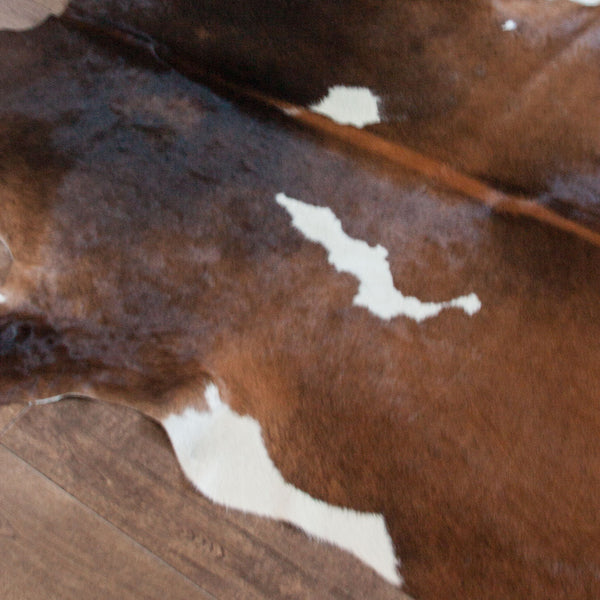 Brown & White Cow Hide Rug