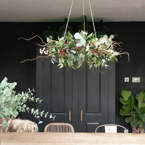 Handmade Everlasting Hanging Berry Chandelier