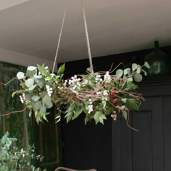 Handmade Everlasting Hanging Berry Chandelier