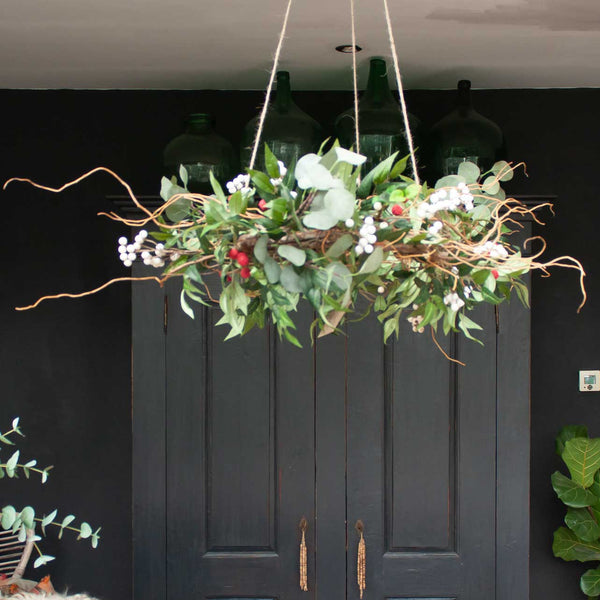 Handmade Everlasting Hanging Berry Chandelier