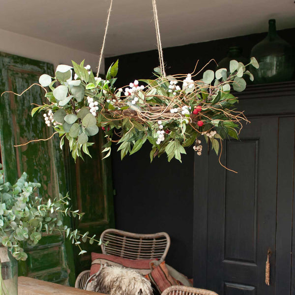 Handmade Everlasting Hanging Berry Chandelier