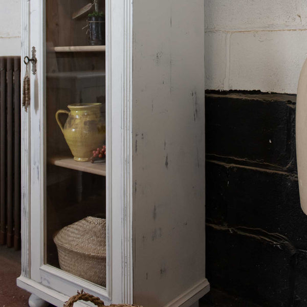 White Hungarian Display Cabinet