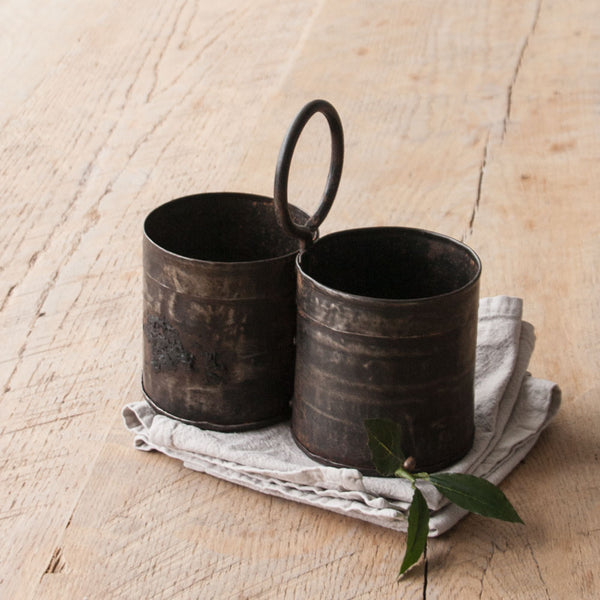 Double Indian Tin with Handle