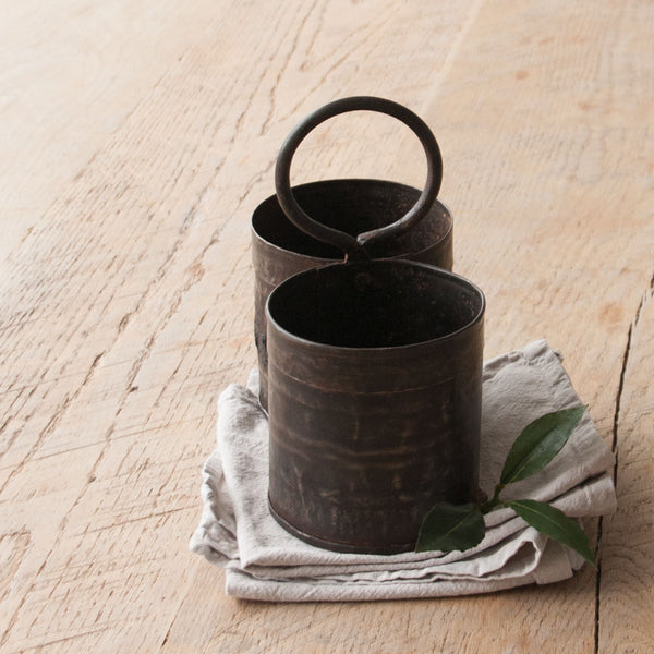 Double Indian Tin with Handle