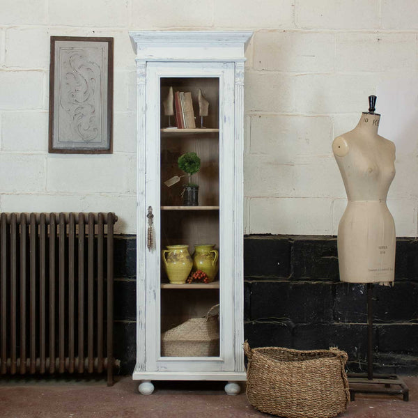 White Hungarian Display Cabinet