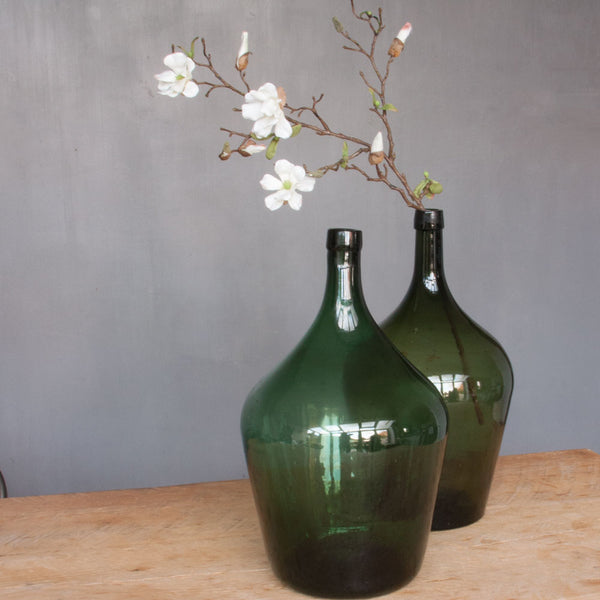 Vintage Green Bottle Vase