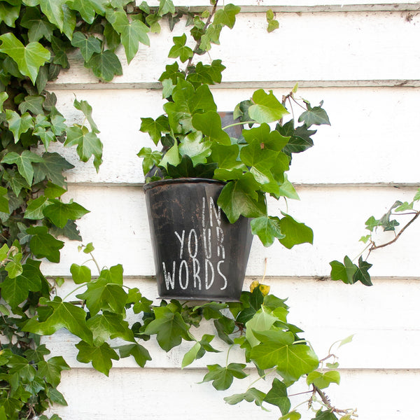 Vintage Half Bucket Hanging Pots