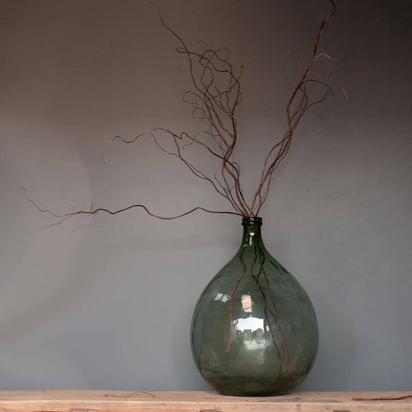 Large Vintage Green Italian Demijohn