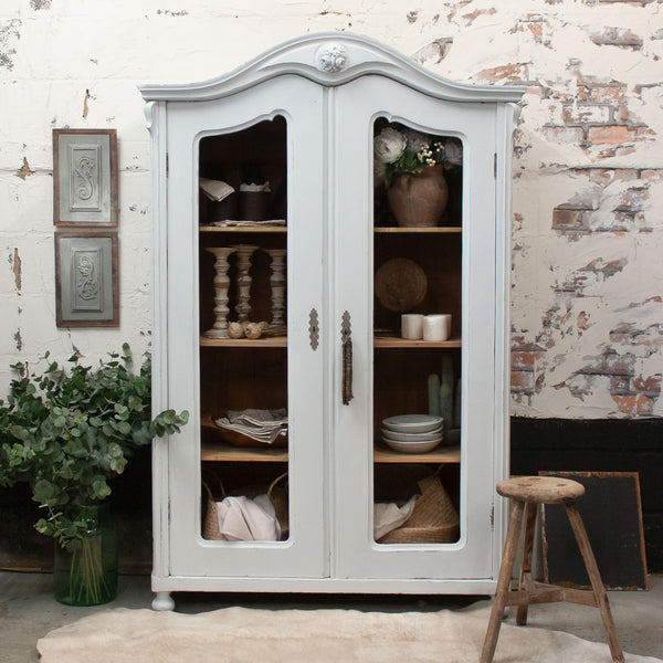 Vintage Black Display Cabinet