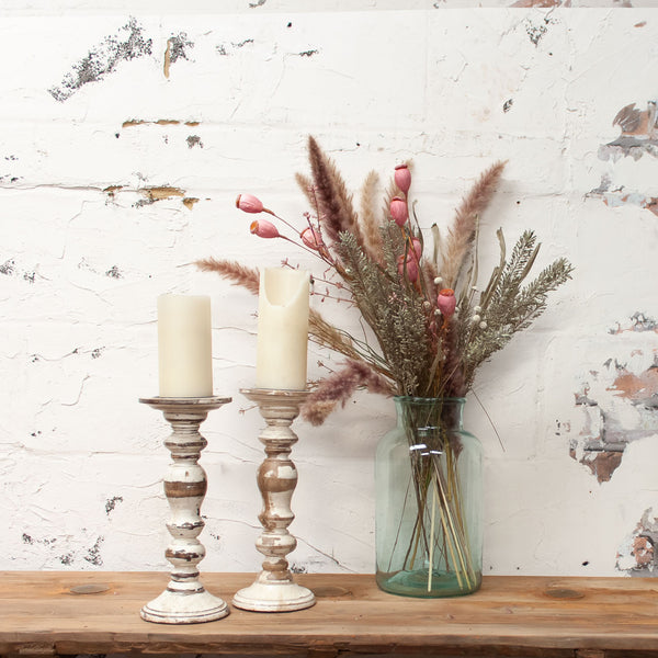 Wooden Indian Candlestick