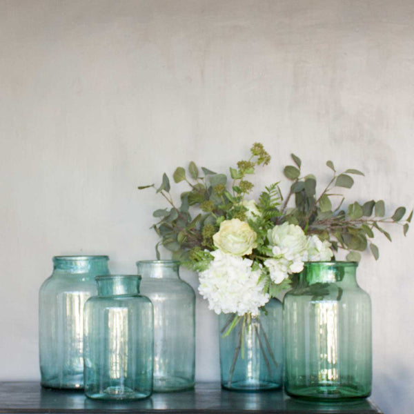 HAND BLOWN BOTTLE VASES
