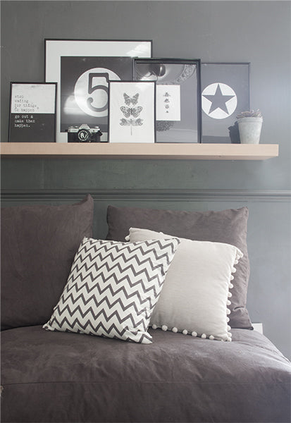 zig zag print cushions