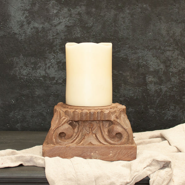 Vintage Indian Carved Candle Holders
