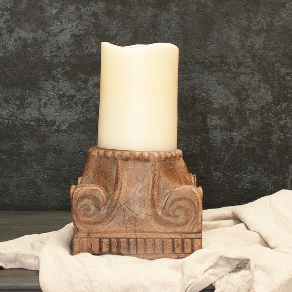 Vintage Indian Carved Candle Holders