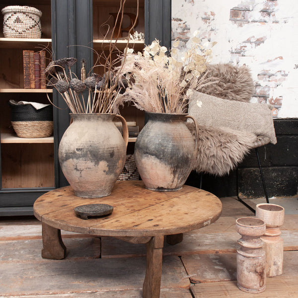 Large Vintage Terracotta Pots with Handles