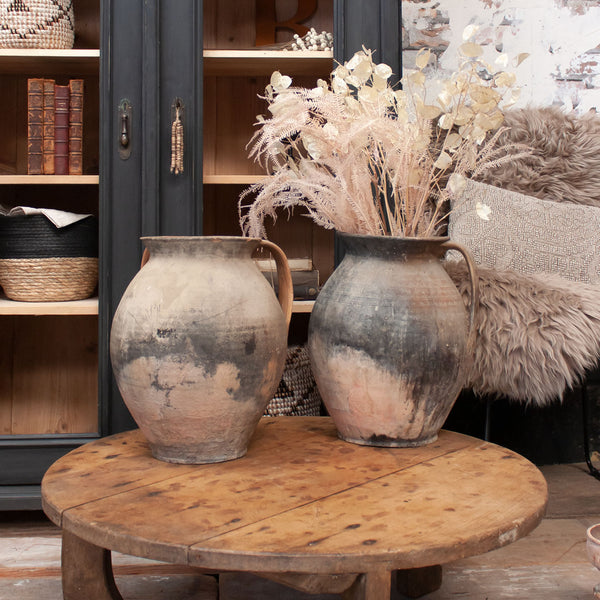 Large Vintage Terracotta Pots with Handles