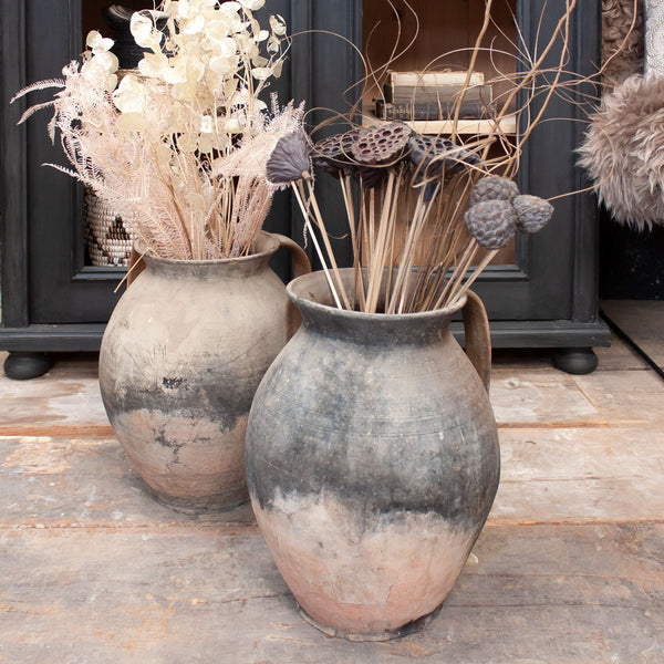 Large Vintage Terracotta Pots with Handles