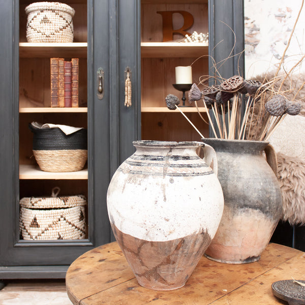 Large Vintage Terracotta Pots with Handles