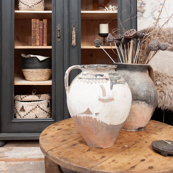 Large Vintage Terracotta Pots with Handles