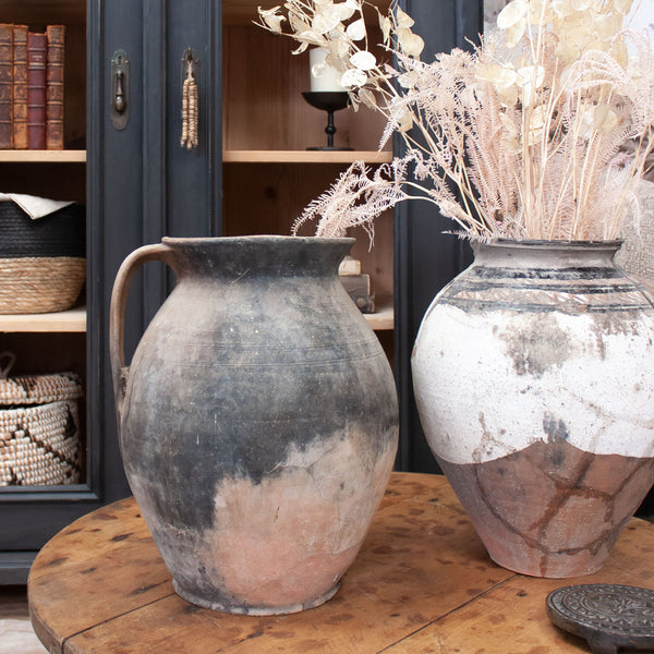 Large Vintage Terracotta Pots with Handles