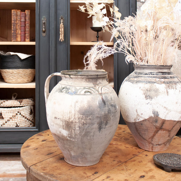 Large Vintage Terracotta Pots with Handles