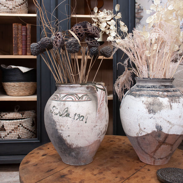 Large Vintage Terracotta Pots with Handles