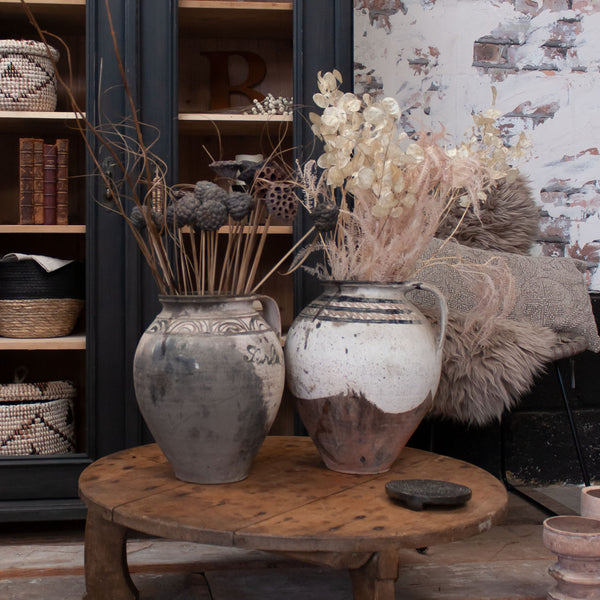 Large Vintage Terracotta Pots with Handles