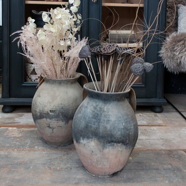 Large Vintage Terracotta Pots with Handles