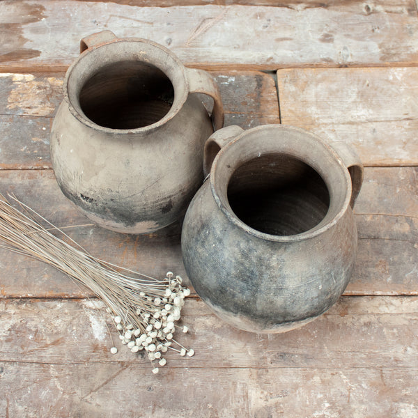 Large Vintage Terracotta Pots with Handles