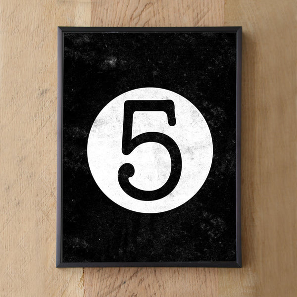 Number Five Print