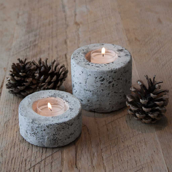 Round Concrete Tea Light Holders