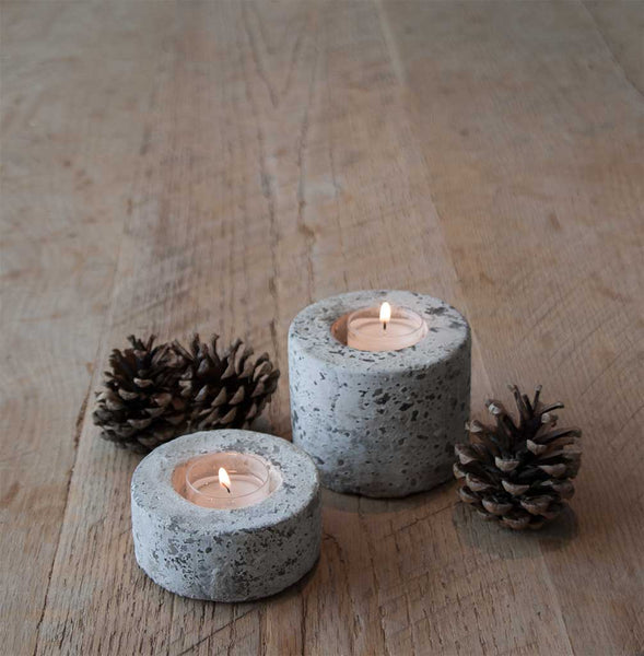 Round Concrete Tea Light Holders