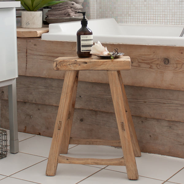 Vintage Rustic Wooden Stool