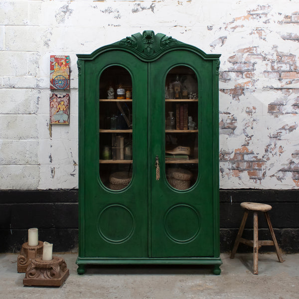 Vintage Black Display Cabinet
