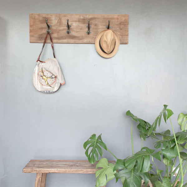 Vintage Rustic large Wooden Stool