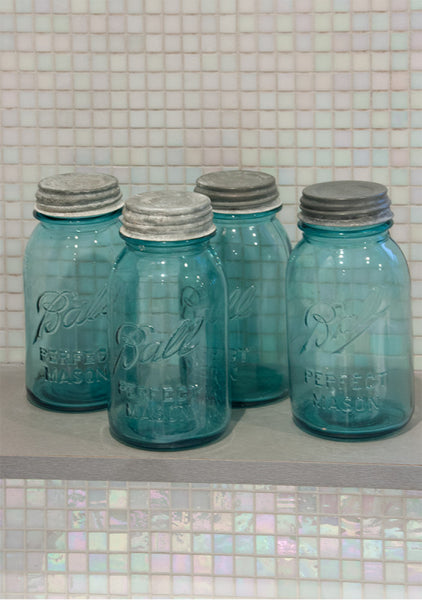 BLUE MASON JARS