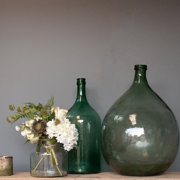 Large Vintage Green French Demijohn Carboy