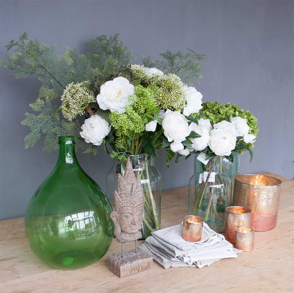 Vintage Green Bottle Vase