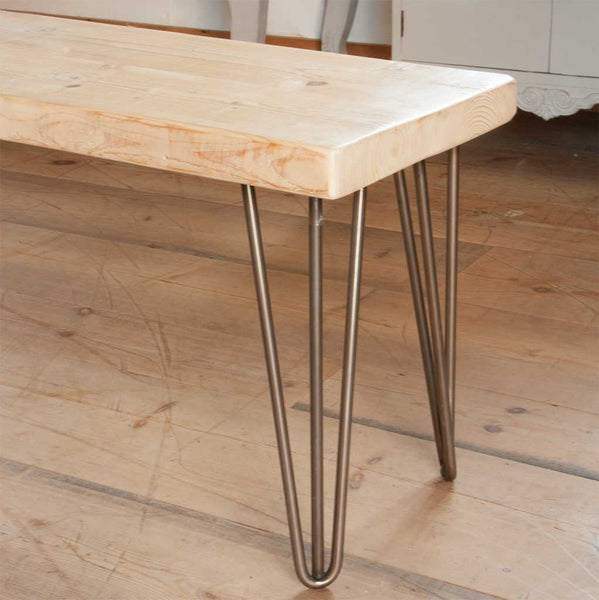 hairpin 3 seater bench