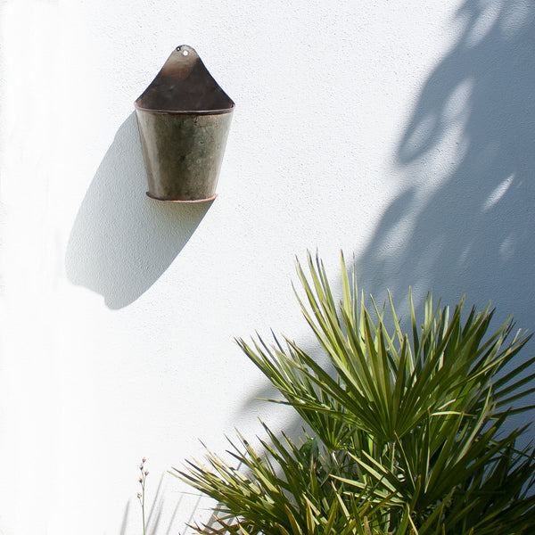 Large Vintage Half Bucket Hanging Pots